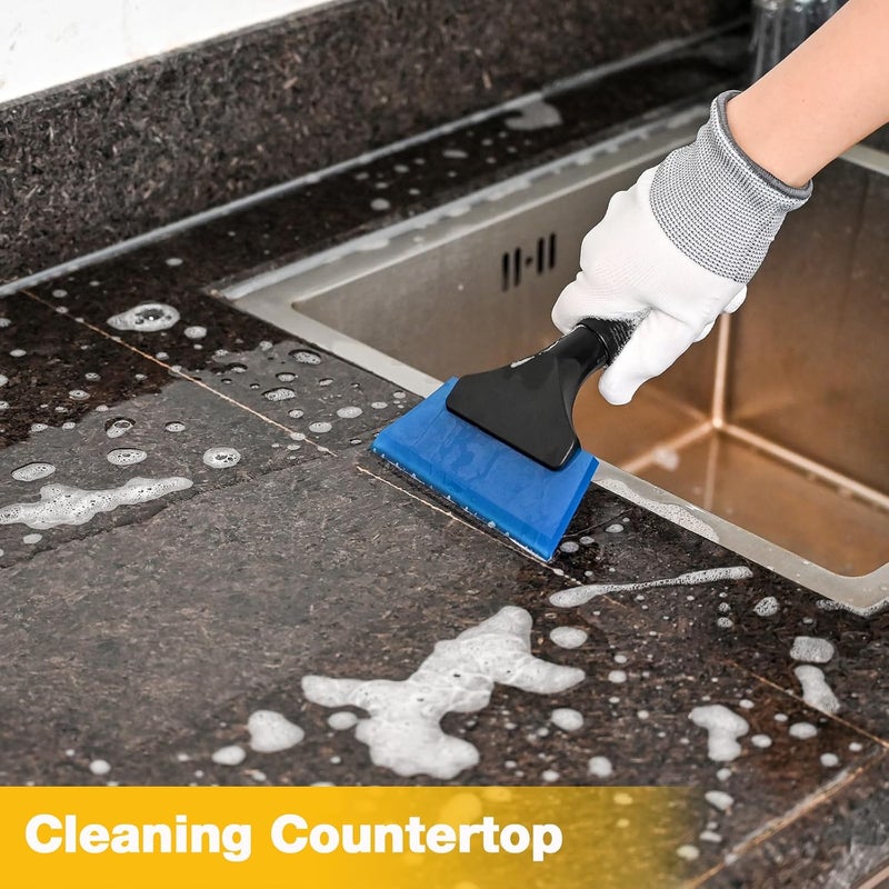 Gomake Vinyl Wrap Tool Set Window Tint Kit,Window Tint Tools Small Rubber Squeegee, Car Window Tint Application Kit,Vinyl Wrap Tools Felt Squeegee for Car Wrapping,Window Cleaning (Blue) - Image 5